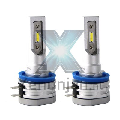 Led koplamp set H11B 12V en 24V compact met een goede lichtopbrengst!